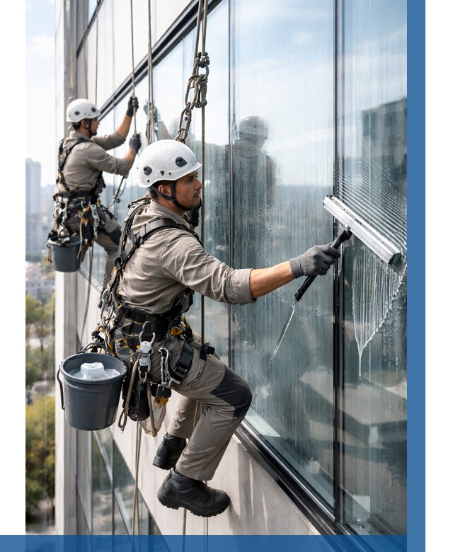 Мойка окон альпинистами в Красногорске от 4572 р. | ВЫСОТНИК-Крр