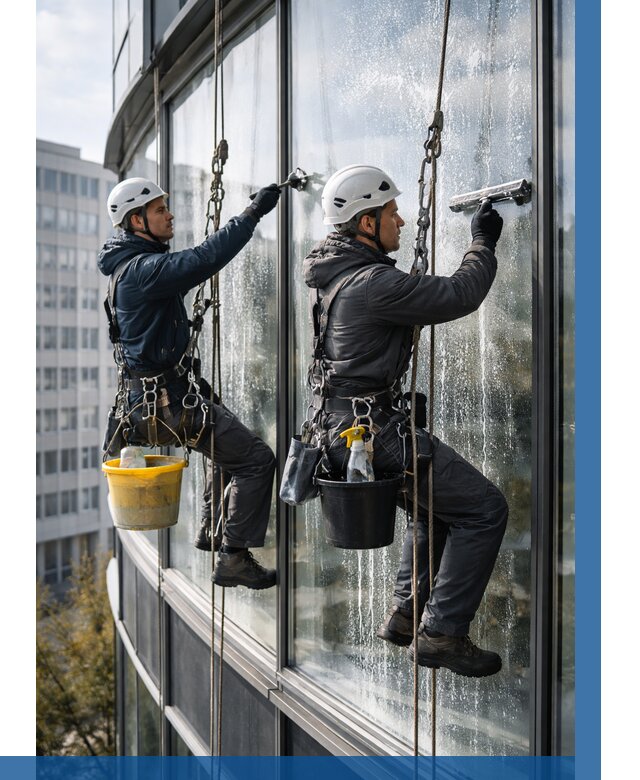 Мойка панорамных окон в Красногорске от 356 р. заказать у ВЫСОТНИК-Крр