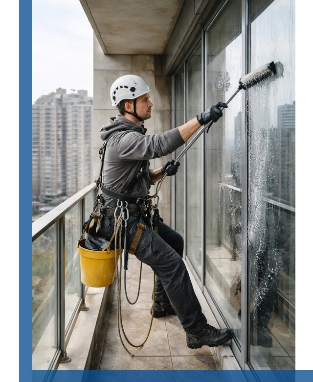 Профессиональная мойка балконного остекления в Красногорске