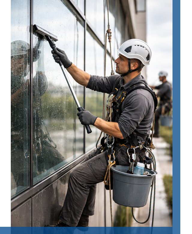 Мойка стеклянных фасадов в Красногорске от 203 р. | ВЫСОТНИК-Крр