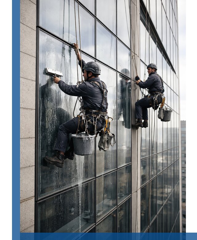 Профессиональная мойка стеклянных фасадов зданий в Красногорске