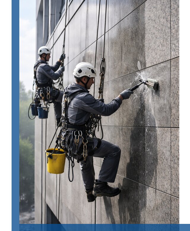 Профессиональная мойка фасада из керамогранита в Красногорске