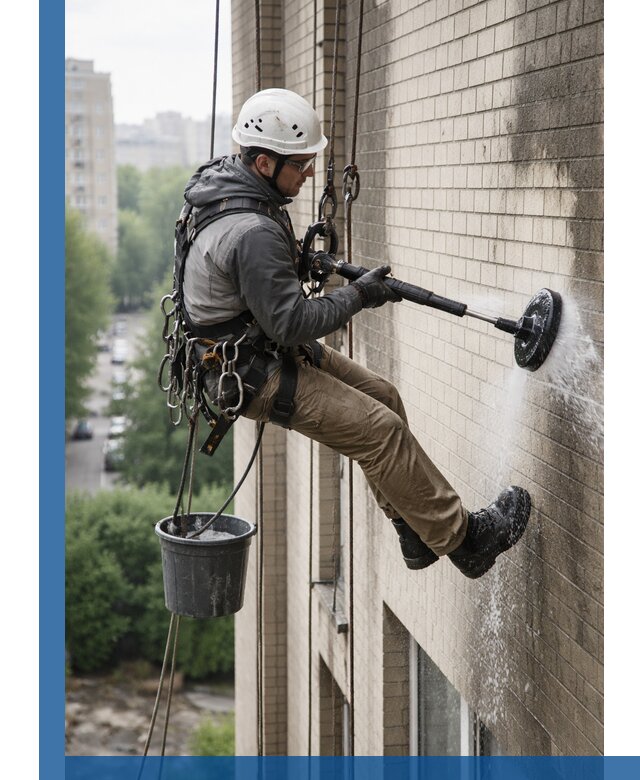 Очистка фасада от копоти в Красногорске профессионально и безопасно