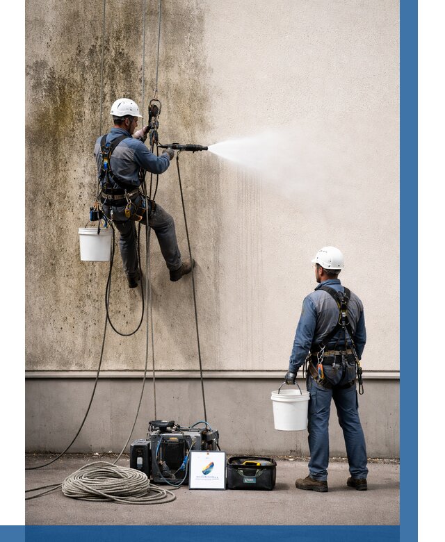 Очистка фасада от плесени в Красногорске от 305 р. | ВЫСОТНИК-Крр