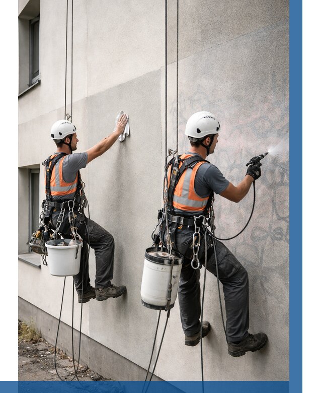 Антиграффити покрытие фасада в Красногорске от 610 р. | ВЫСОТНИК-Крр