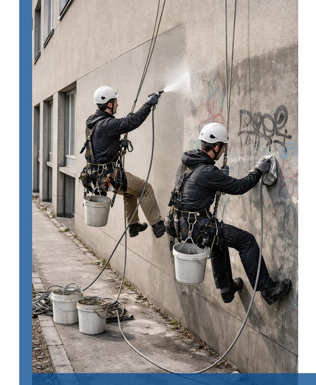 Антиграффити покрытие фасада с защитой от надписей в Красногорске