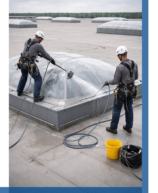 Мойка зенитных фонарей в Красногорске, заказать от 4572 р. | ВЫСОТНИК-Крр