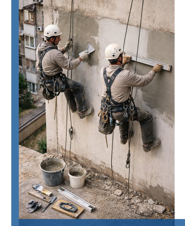 Комплексный ремонт штукатурного фасада с гарантией в Красногорске