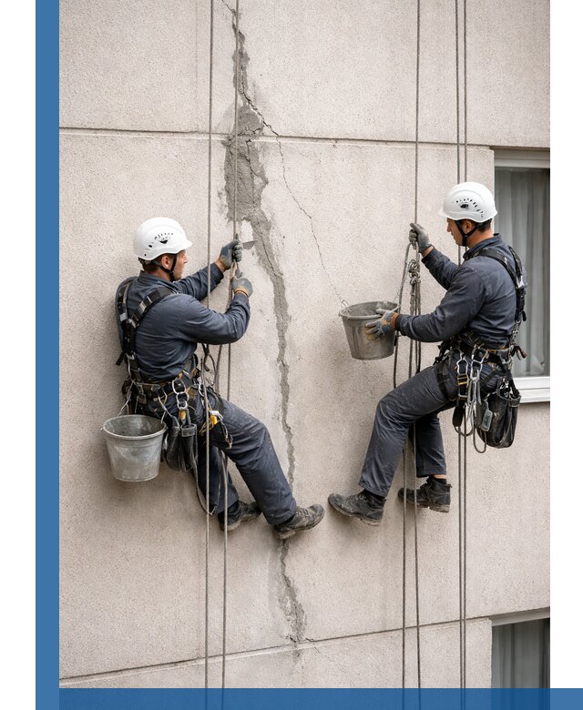 Заделка трещин на фасаде в Красногорске с гарантийным ремонтом