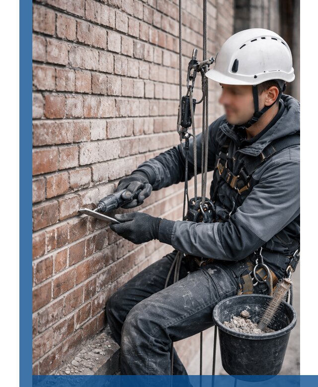 Расшивка кирпичных швов фасадов и стен, ремонт в Красногорске