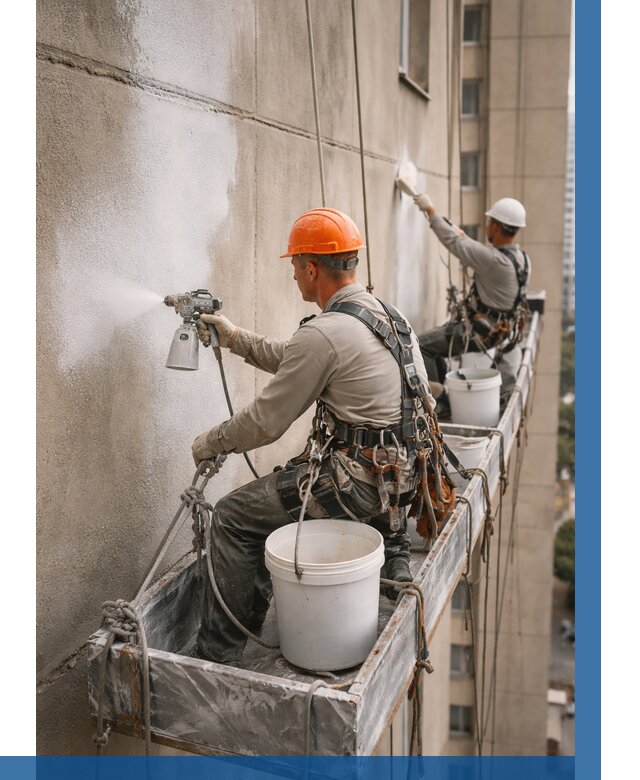 Грунтовка фасада на высоте в Красногорске от 122 р. | ВЫСОТНИК-Крр