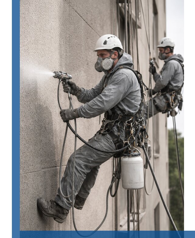 Безвоздушная покраска фасадов зданий в Красногорске профессионально