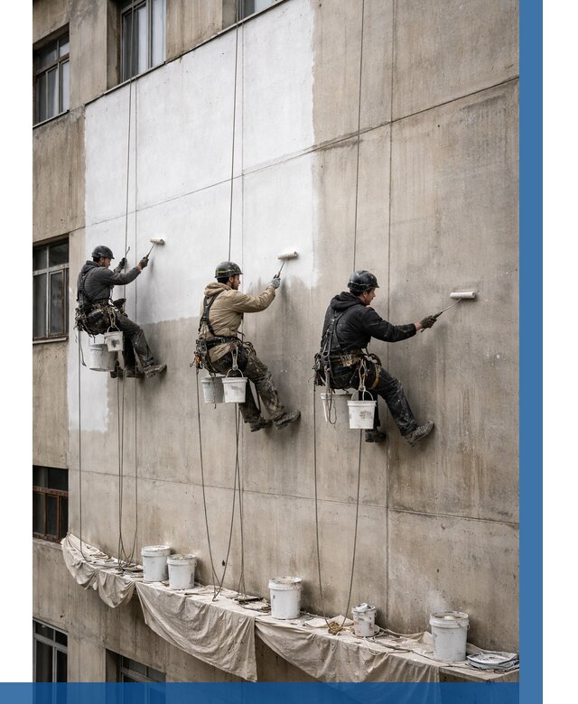 Покраска бетонного фасада в Красногорске от 356 р за м2 | ВЫСОТНИК-Крр