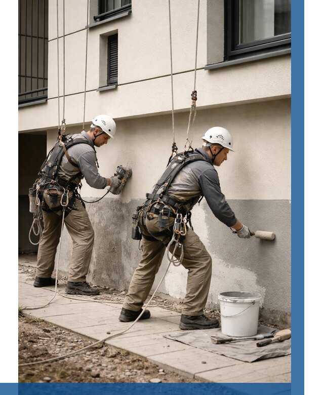 Окраска цоколя здания в Красногорске от 457 р. под ключ | ВЫСОТНИК-Крр