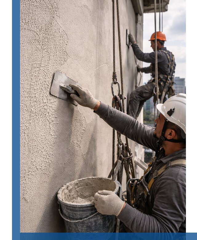 Декоративная штукатурка фасада с утеплением и защитой в Красногорске