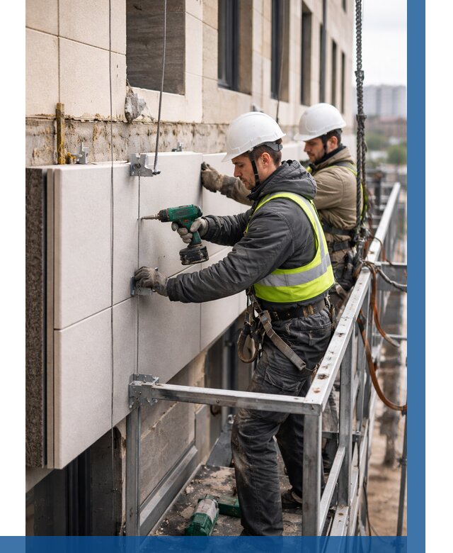 Монтаж фасадных термопанелей в Красногорске от 1524 р. | ВЫСОТНИК-Крр