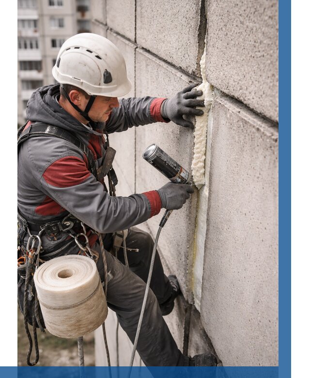 Утепление межпанельных швов в Красногорске от 711 р. | ВЫСОТНИК-Крр