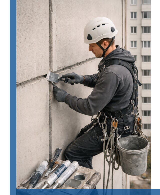 Ремонт межпанельных швов в Красногорске герметизация и восстановление