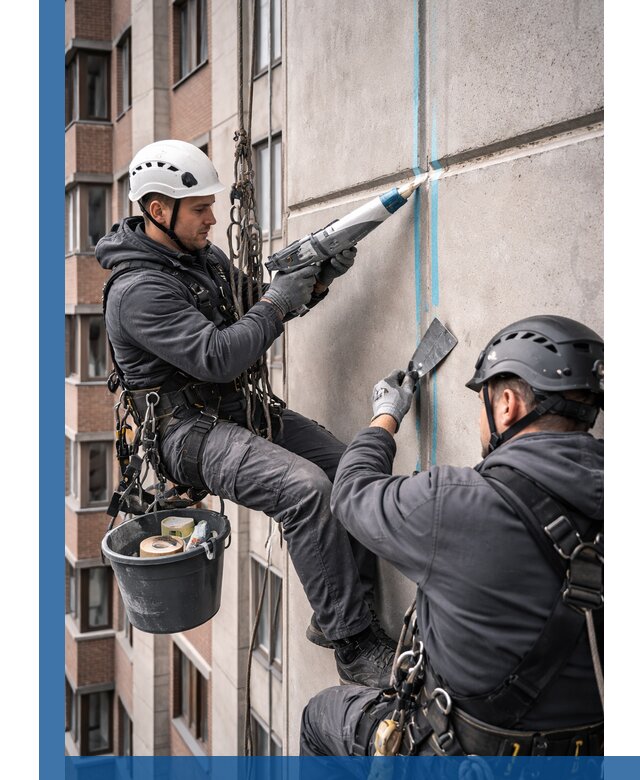Вторичная герметизация швов фасада и кровли в Красногорске