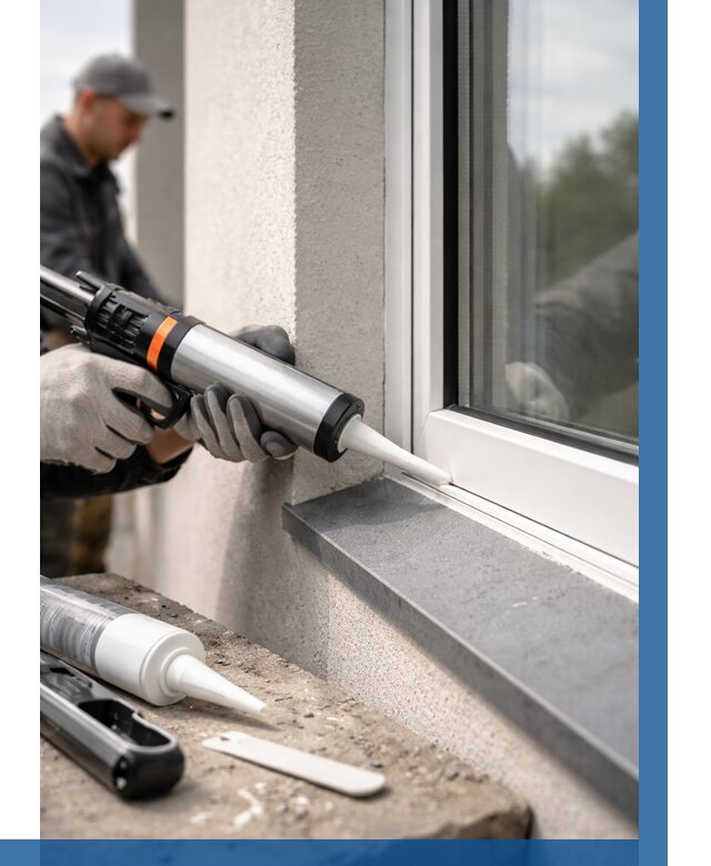 Герметизация монтажных швов окон в Красногорске от 660 р. | ВЫСОТНИК-Крр