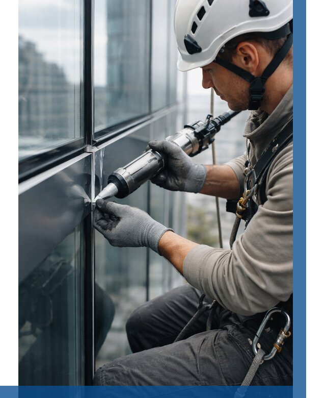 Герметизация стыков витража в Красногорске от 1219 р. | ВЫСОТНИК-Крр