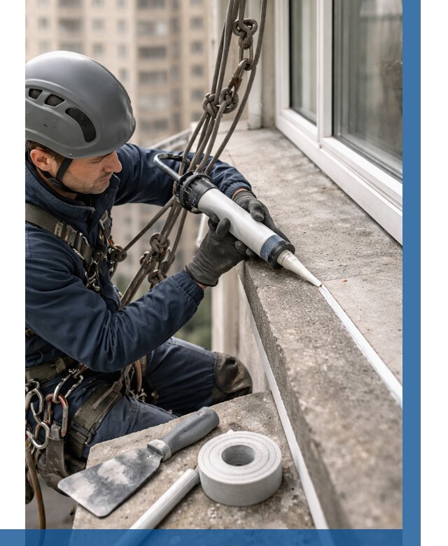 Герметизация балконного козырька в Красногорске от 4572 р. | ВЫСОТНИК-Крр