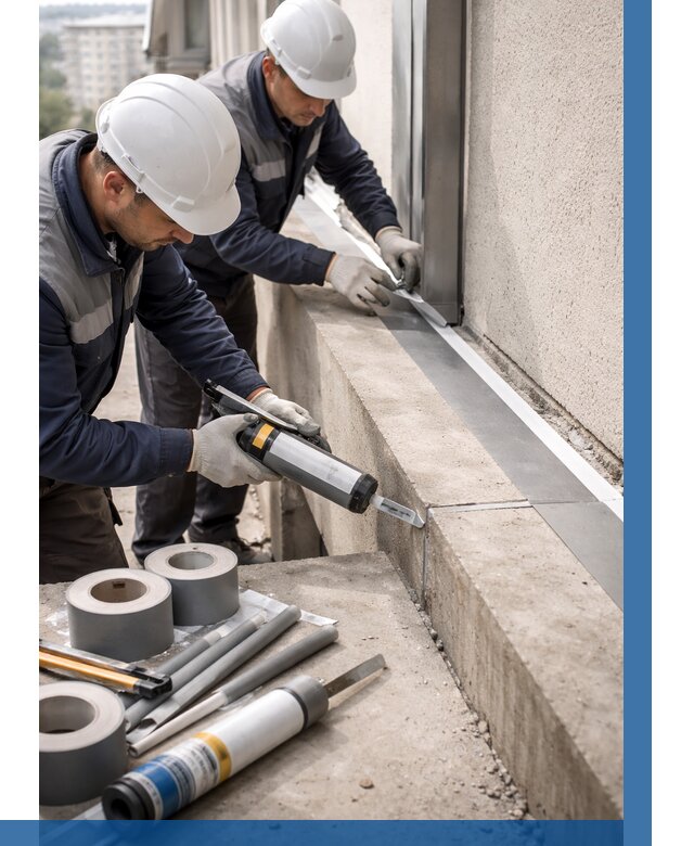 Герметизация примыкания балкона в Красногорске от 4572 р. | ВЫСОТНИК-Крр