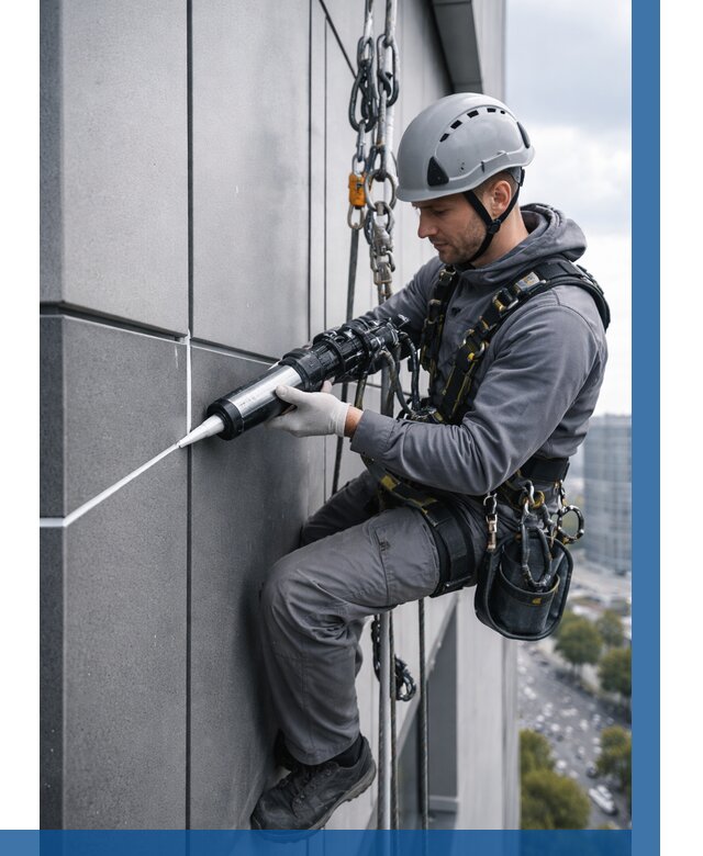 Герметизация стыков фасадных панелей в Красногорске от 6605 р.| ВЫСОТНИК-Крр