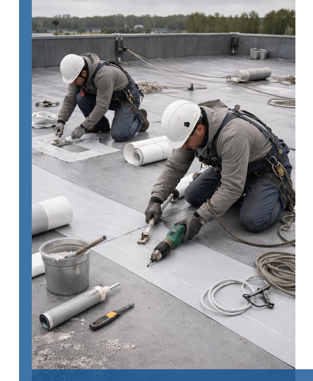 Ремонт мембранной кровли в Красногорске качественно и с гарантией