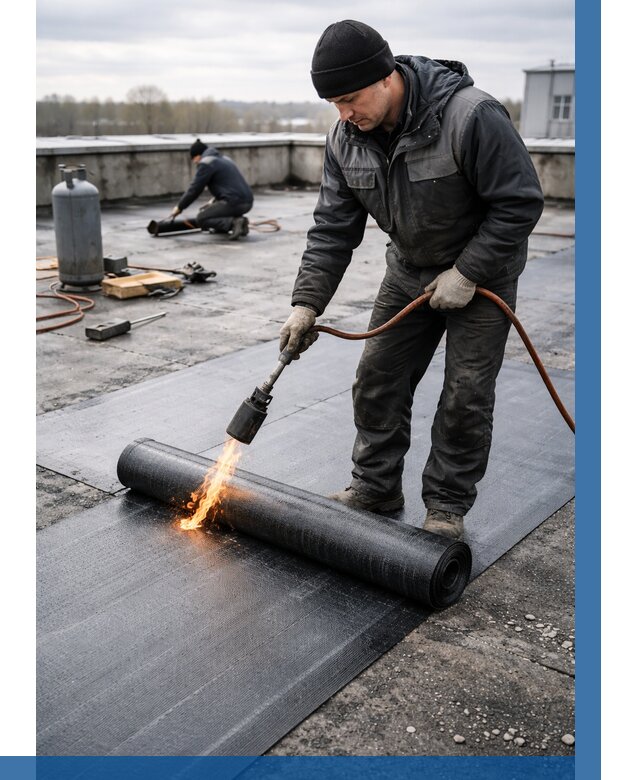 Ремонт наплавляемой кровли в Красногорске от 711 р. | ВЫСОТНИК-Крр