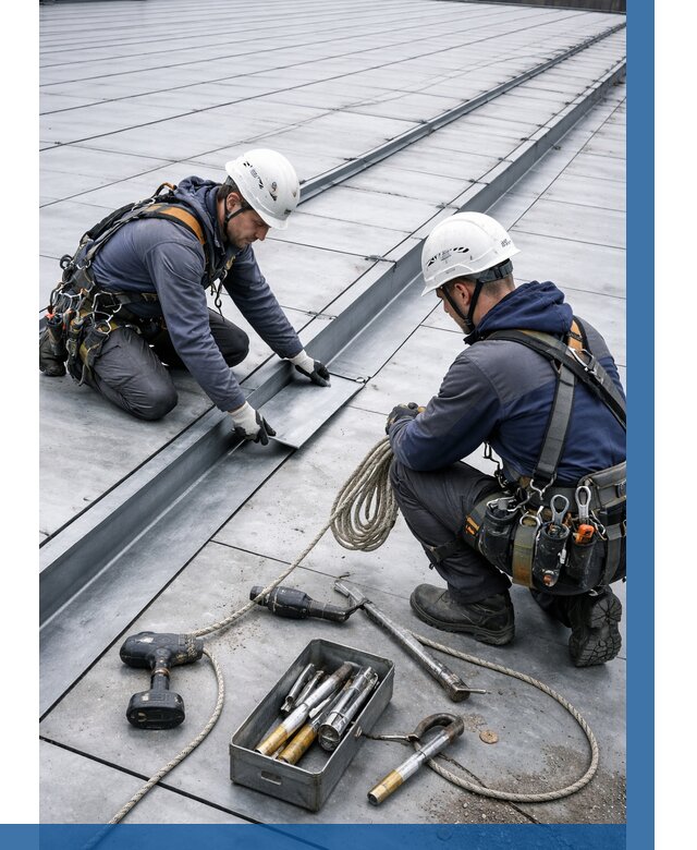 Ремонт фальцевой кровли в Красногорске от 711 р. | ВЫСОТНИК-Крр