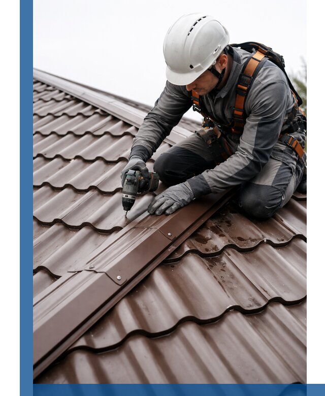 Ремонт металлочерепицы на крыше в Красногорске профессионально