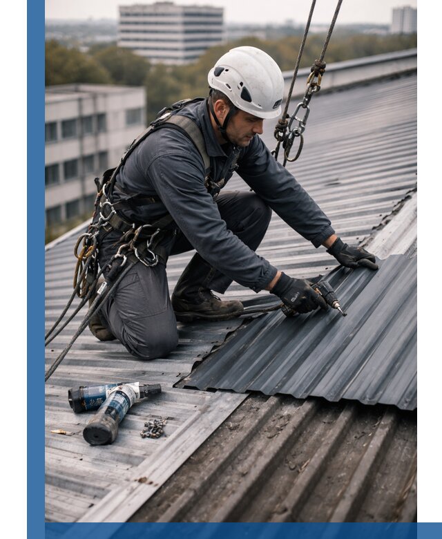 Ремонт профнастила на кровле в Красногорске, работы под ключ