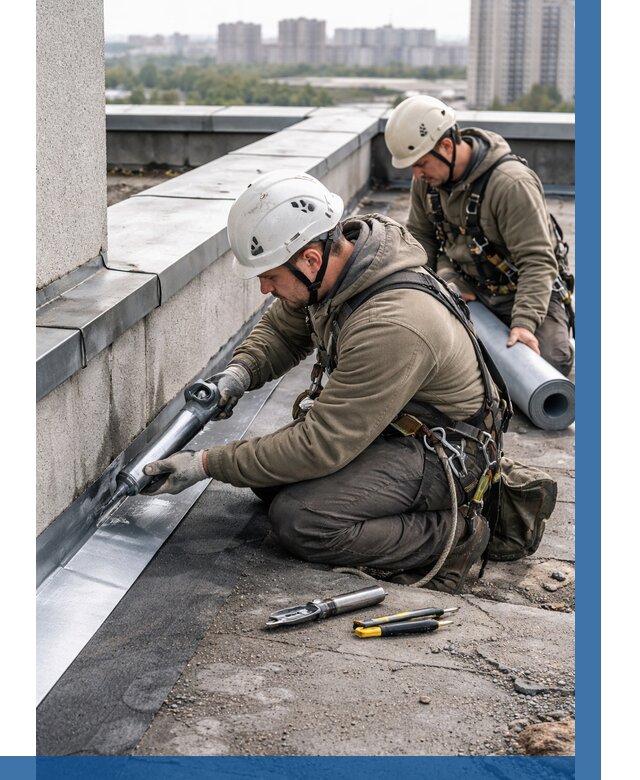 Ремонт кровельных примыканий в Красногорске от 1219 р. | ВЫСОТНИК-Крр