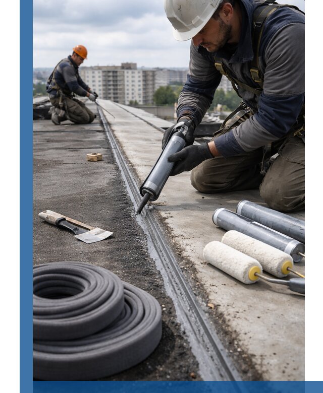 Герметизация швов кровли в Красногорске с гарантией герметичности