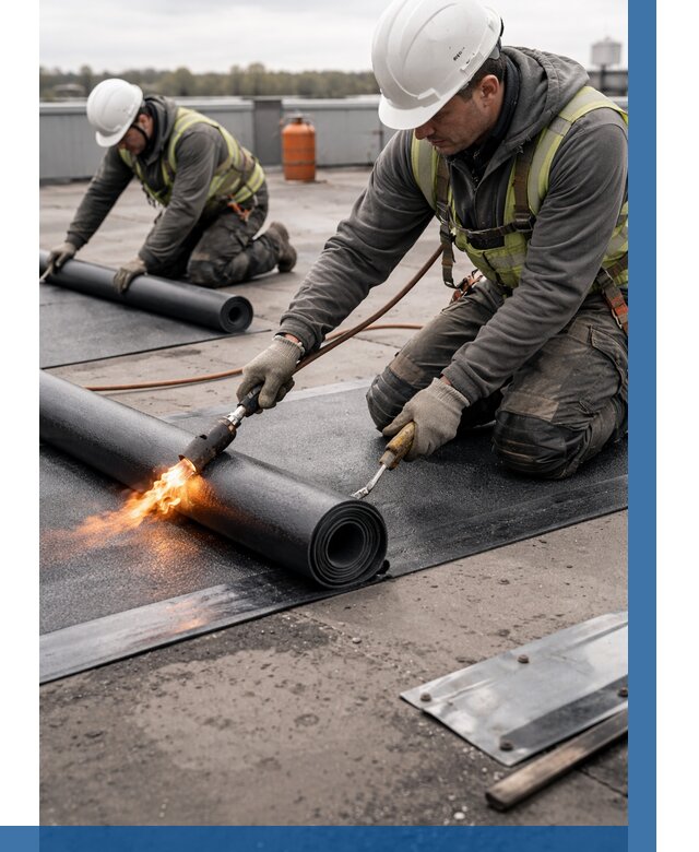 Монтаж наплавляемой кровли в Красногорске от 864 р. — ВЫСОТНИК-Крр