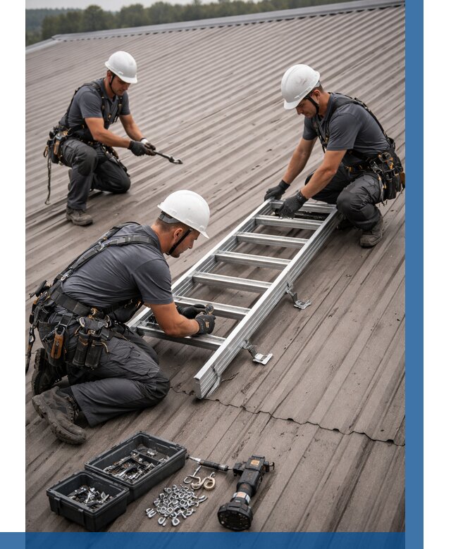 Монтаж кровельной лестницы в Красногорске от 4572 р. | ВЫСОТНИК-Крр