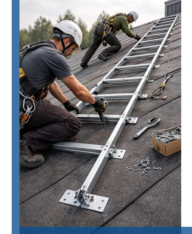 Профессиональный монтаж кровельной лестницы в Красногорске под ключ