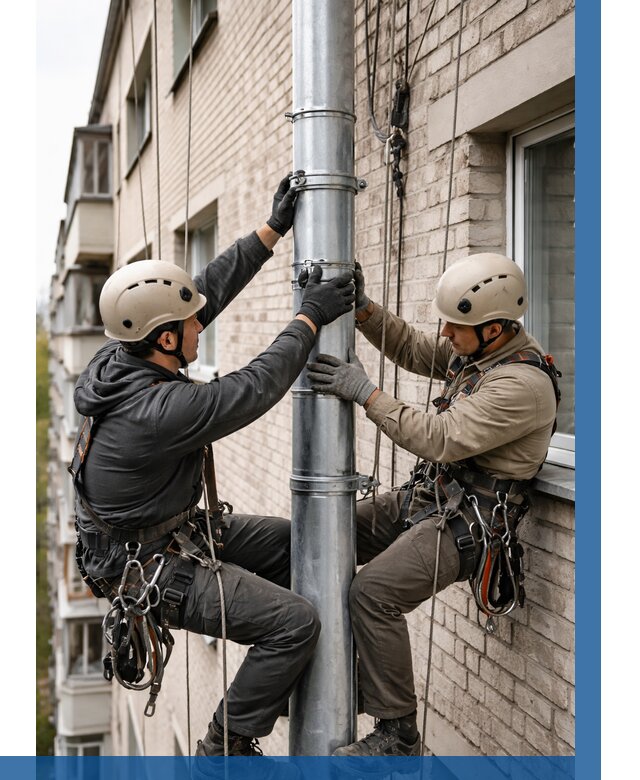 Замена водосточных труб в Красногорске от 6605 р. | ВЫСОТНИК-Крр