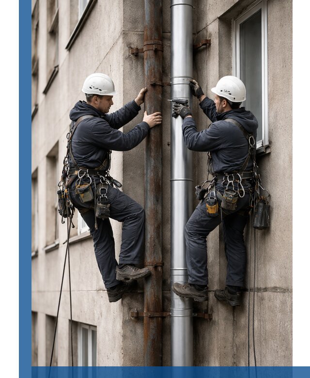 Замена водосточных труб в Красногорске: монтаж и демонтаж под ключ