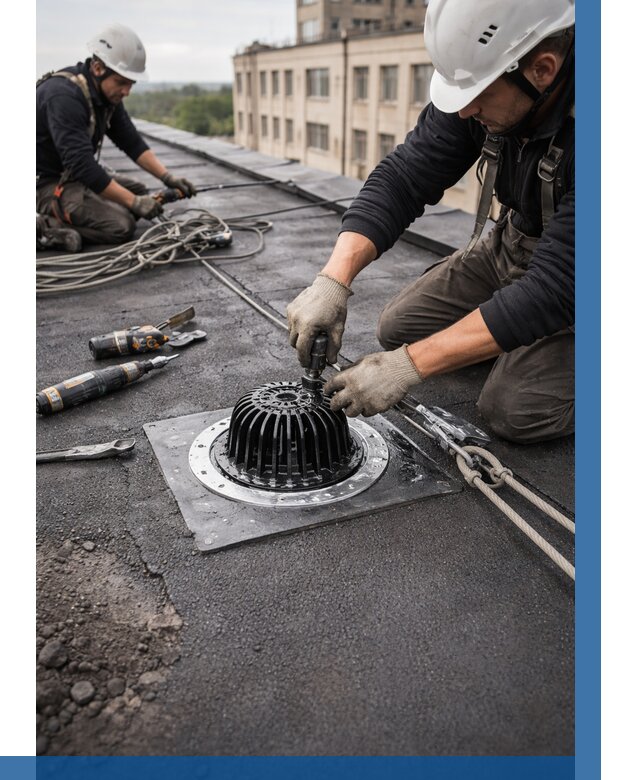 Установка водосточных воронок в Красногорске цена от 3556 р. | ВЫСОТНИК-Крр