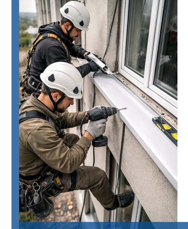 Профессиональный монтаж оконных отливов и отведения воды в Красногорске