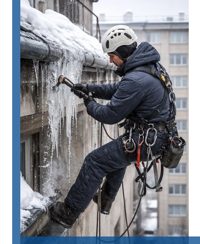 Удаление наледи и чистка водостоков в Красногорске оперативно и безопасно