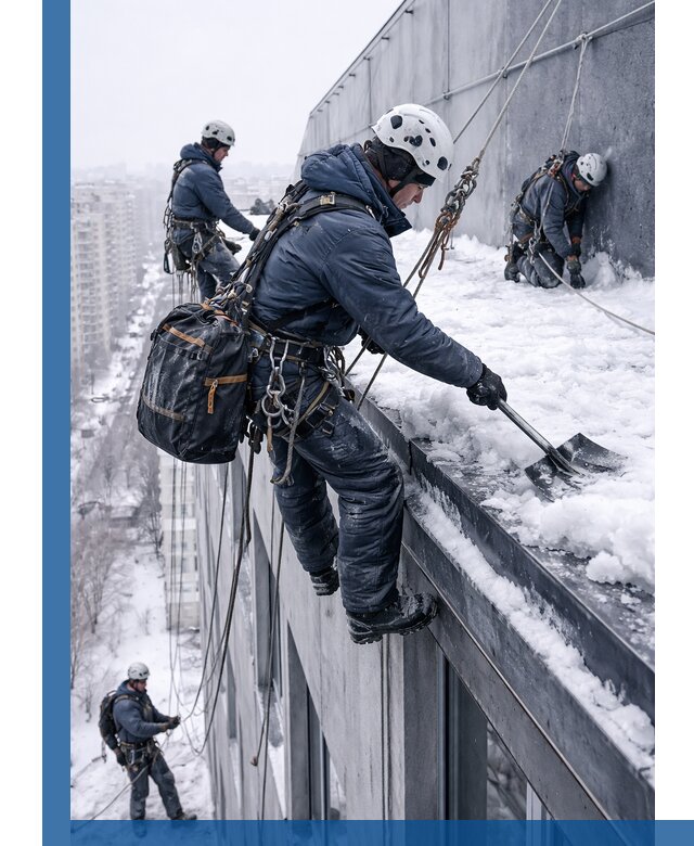 Абонентское обслуживание кровли зимой в Красногорске регулярный уход