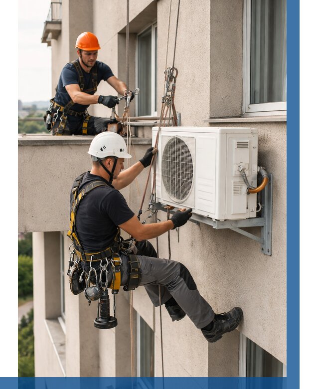 Монтаж внешнего блока кондиционера в Красногорске от 6605 р. | ВЫСОТНИК-Крр