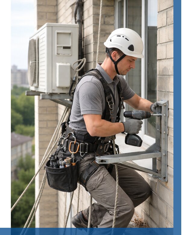 Установка кронштейнов кондиционера в Красногорске от 3556 р. | ВЫСОТНИК-Крр