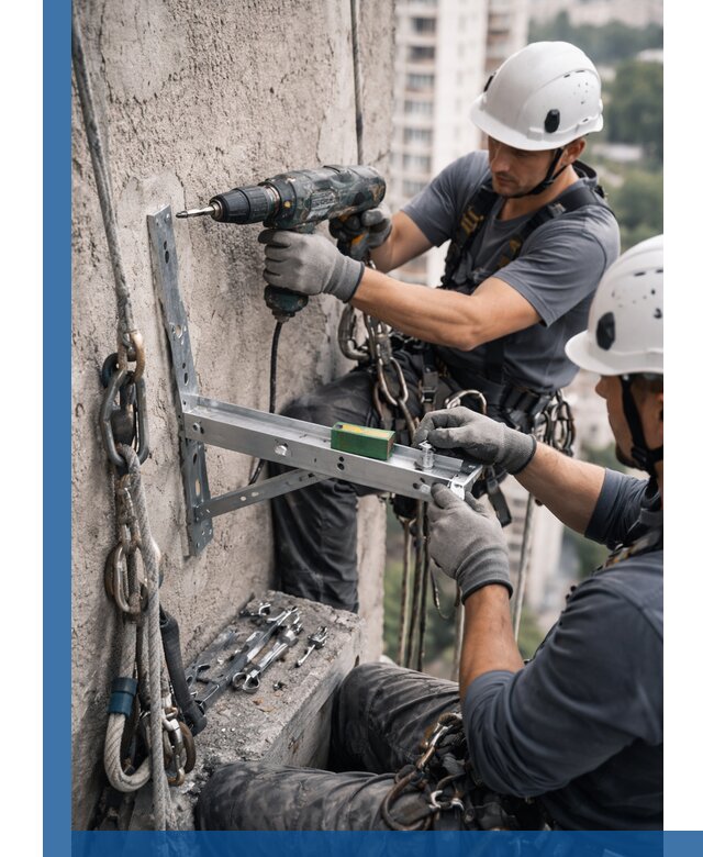 Установка кронштейнов кондиционера и крепежа в Красногорске