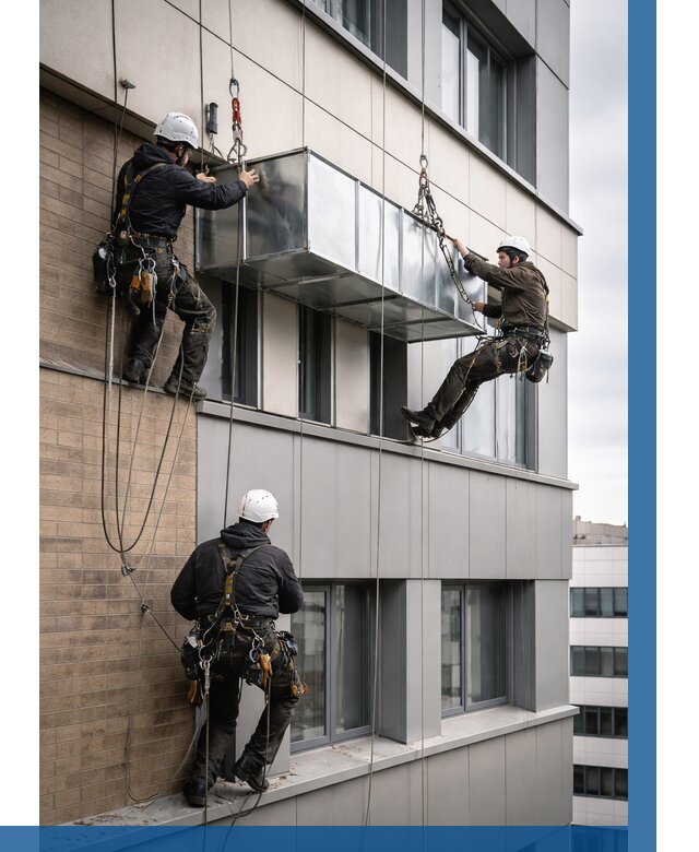 Монтаж воздуховодов на фасаде в Красногорске от 1524 р. | ВЫСОТНИК-Крр