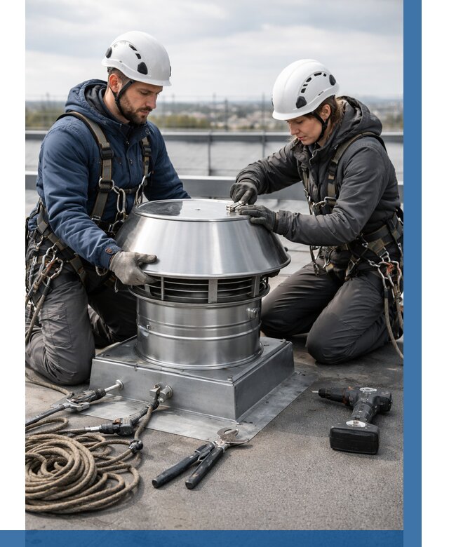 Установка дефлекторов на кровле в Красногорске от 4572 р. | ВЫСОТНИК-Крр