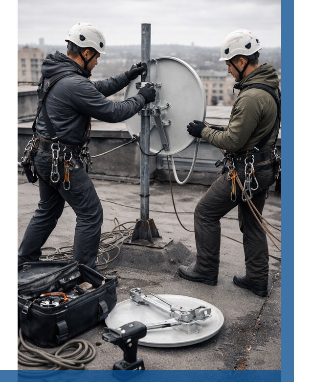 Демонтаж антенн на крыше в Красногорске от 4572 р. | ВЫСОТНИК-Крр